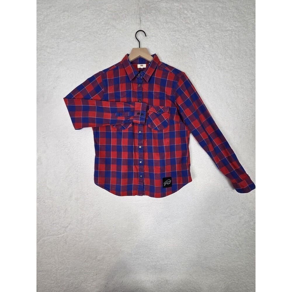 Buffalo Bills x NFL‎ Shirt Mens Large Red Blue Football Levi's Plaid Flannel